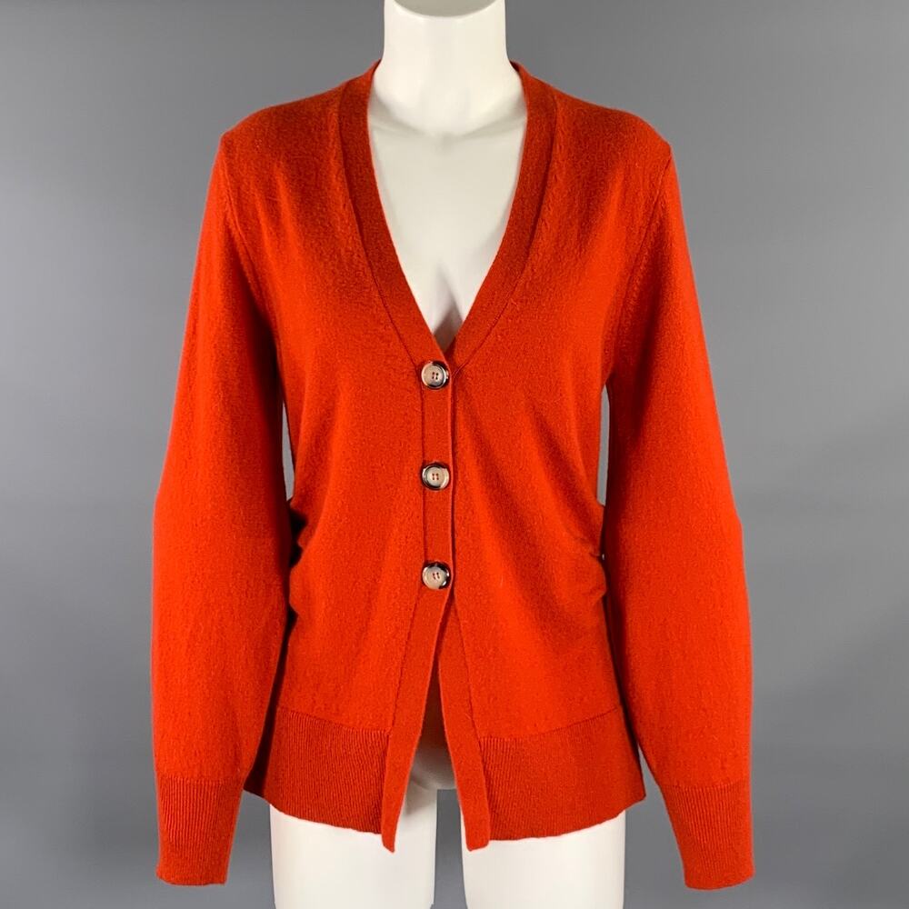 VERONICA BEARD Size M Rust Cashmere Cardigan Sweater